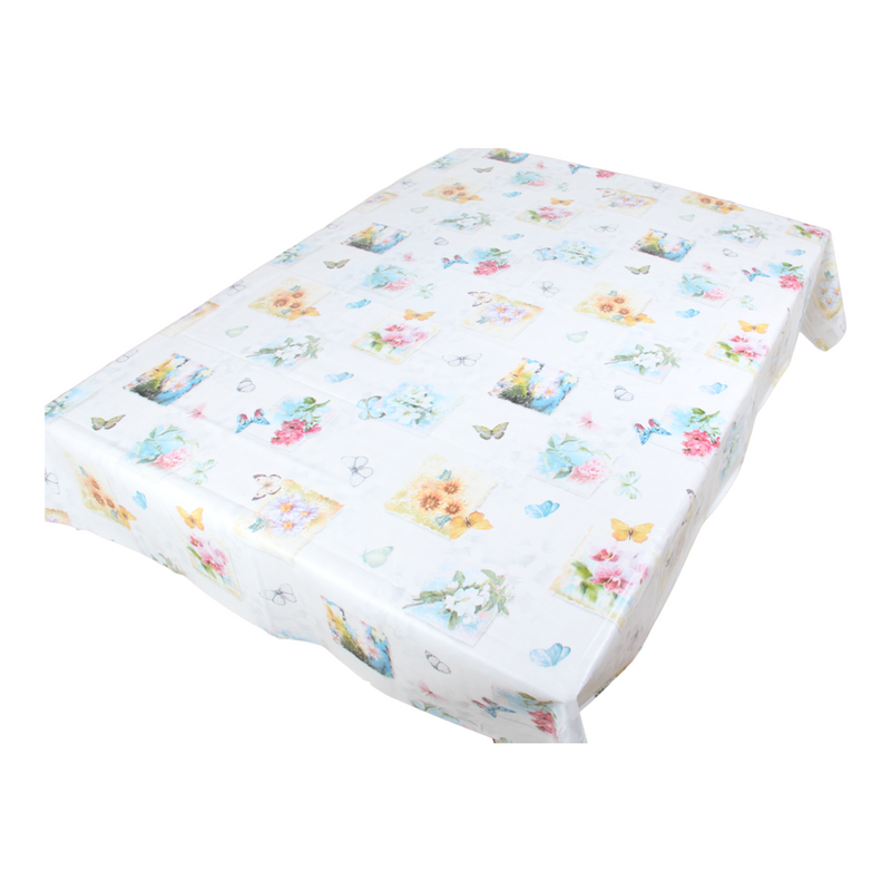 Rectangular Tablecloth. PVC (140x180cm) Waterproof Table Cloth. Easy Wipe Clean.