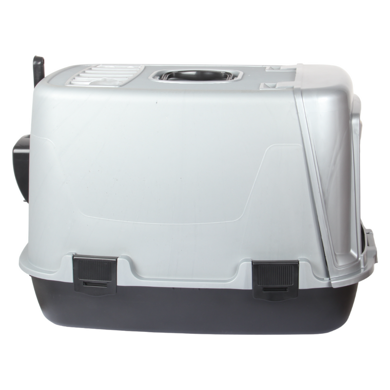 Pet Hooded Litter Tray Box with Scoop. Carbon Filter Litter Box.