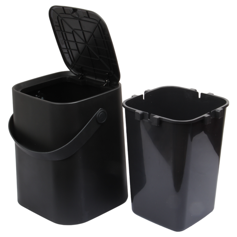 8 Liter Touch Top Dustbin. Removable Bucket. Soft Handle.