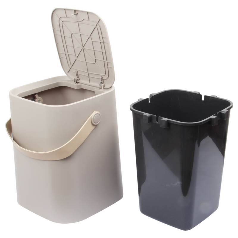 8 Liter Touch Top Dustbin. Removable Bucket. Soft Handle.