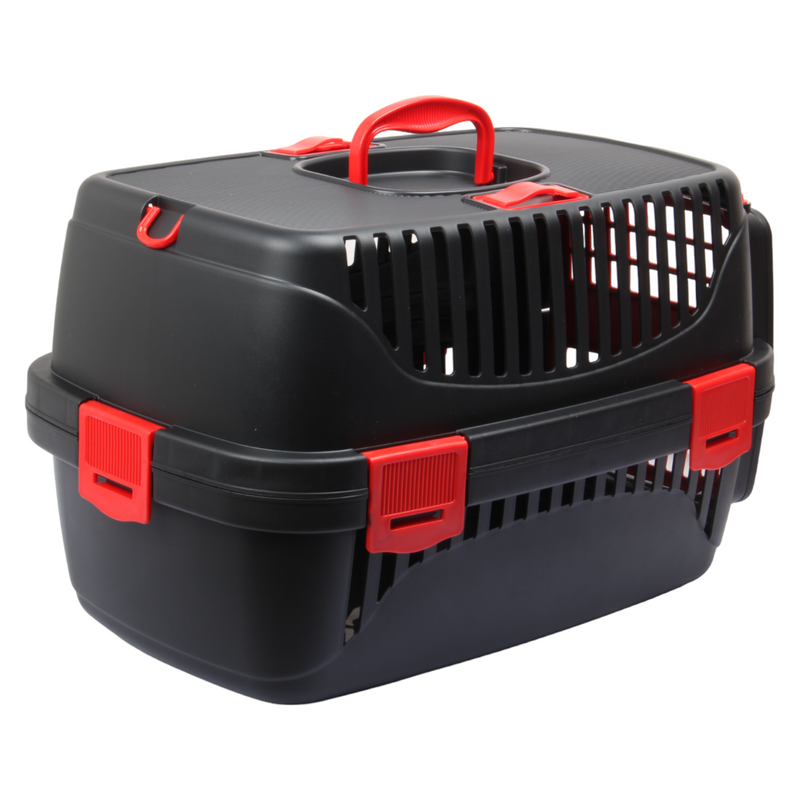 Small Pet Carrier. (Black & Red)