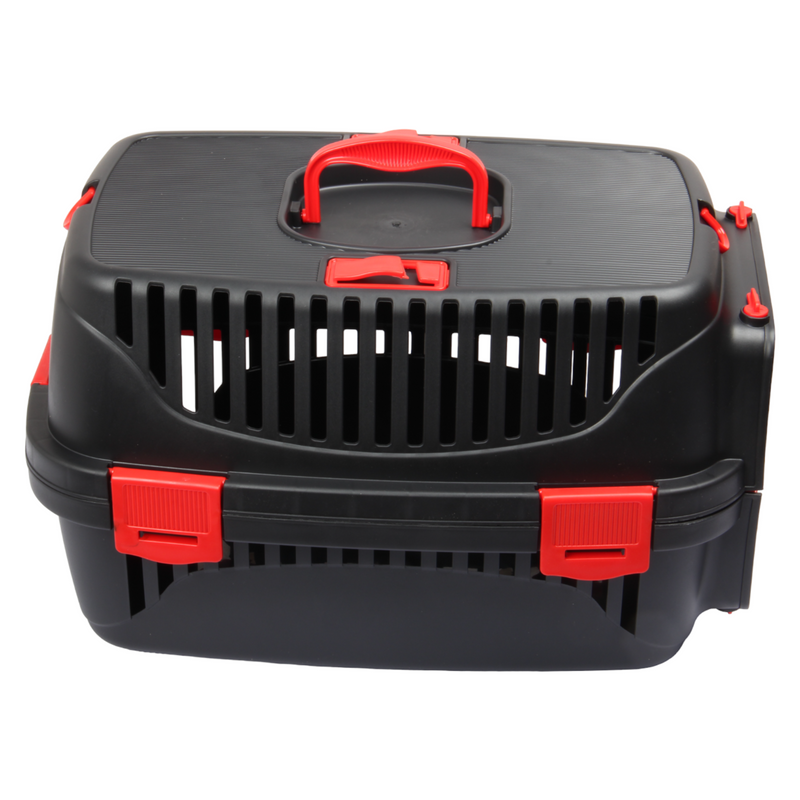 Small Pet Carrier. (Black & Red)