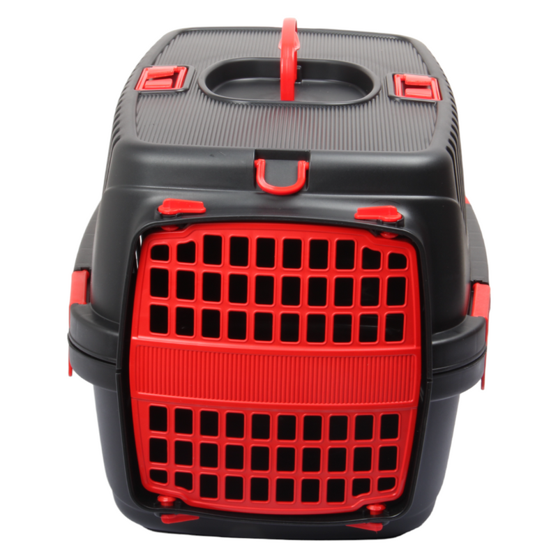 Small Pet Carrier. (Black & Red)