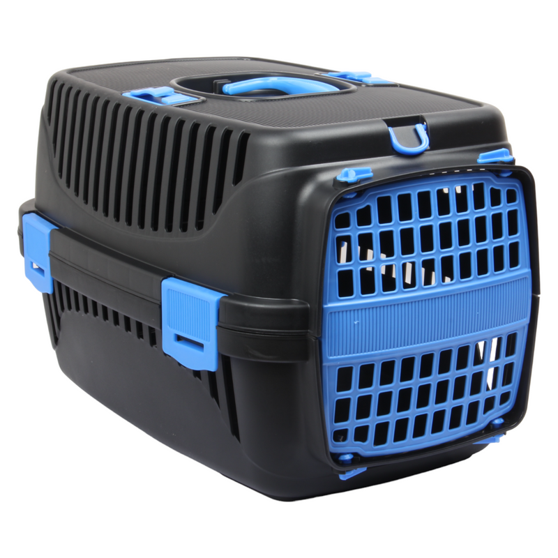 Small Pet Carrier. (Black & Blue)