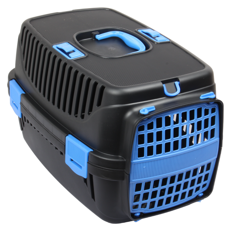 Small Pet Carrier. (Black & Blue)