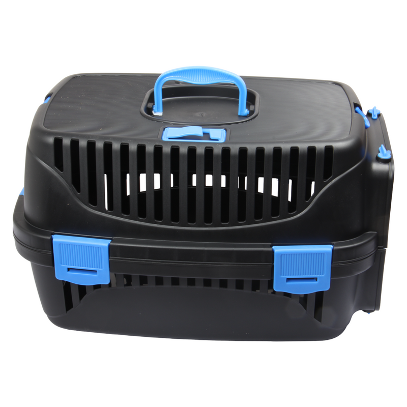 Small Pet Carrier. (Black & Blue)