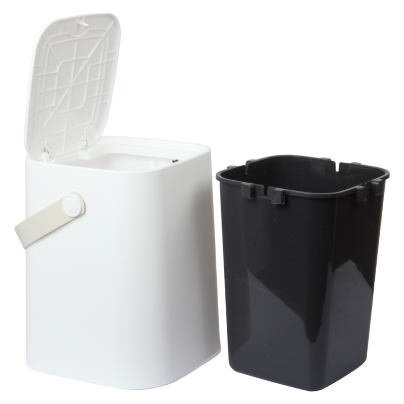 8 Liter Touch Top Dustbin. Removable Bucket. Soft Handle.