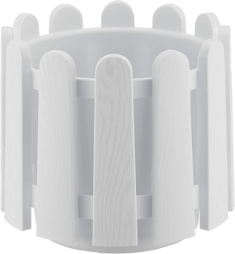 Garden Fence Style Round Flower Pot Planter with Water Drainage. (2.6 Lt / 6.6 Lt / 14.1 Lt)