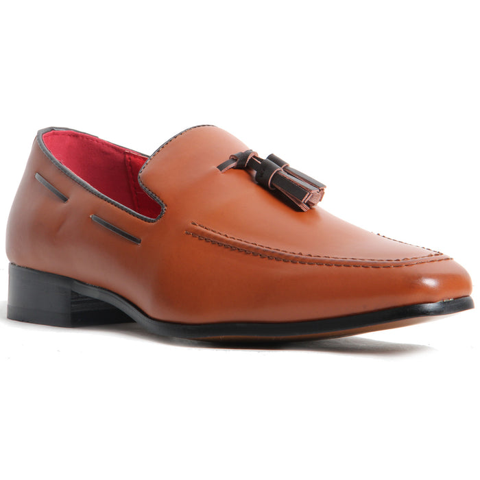 Decorative Stitch Western Heel Shoes - Jersey (Matte Brown)