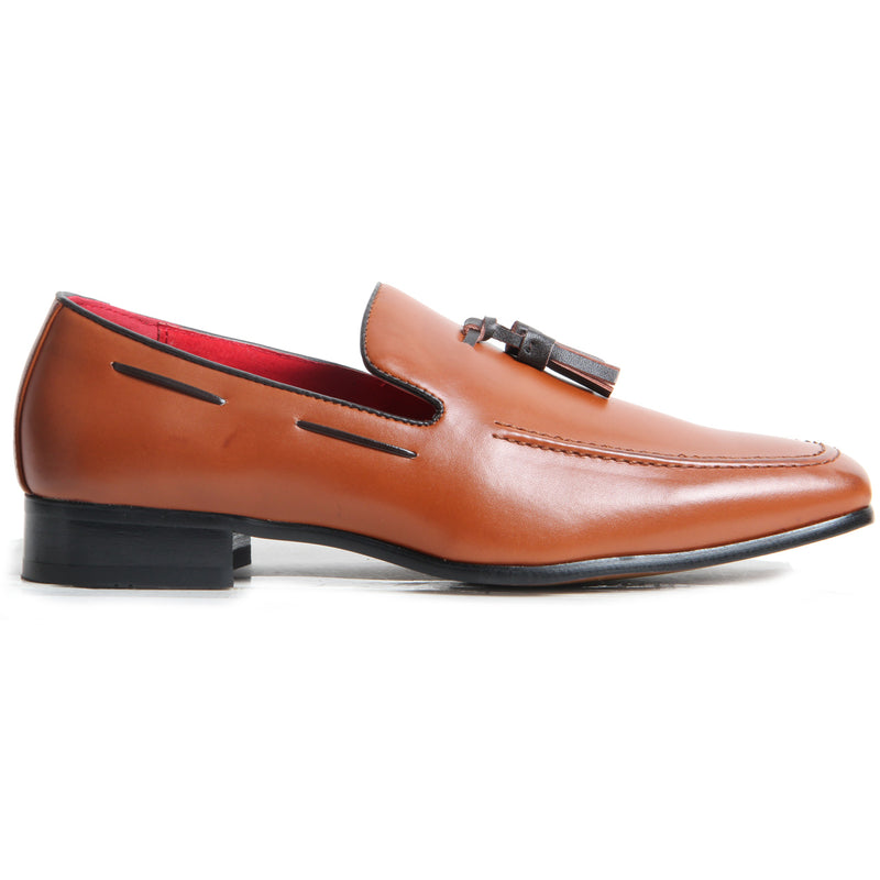 Decorative Stitch Western Heel Shoes - Jersey (Matte Brown)