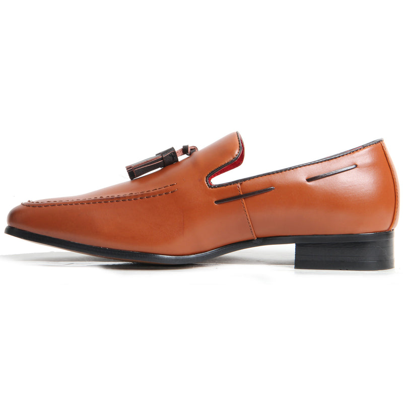 Decorative Stitch Western Heel Shoes - Jersey (Matte Brown)