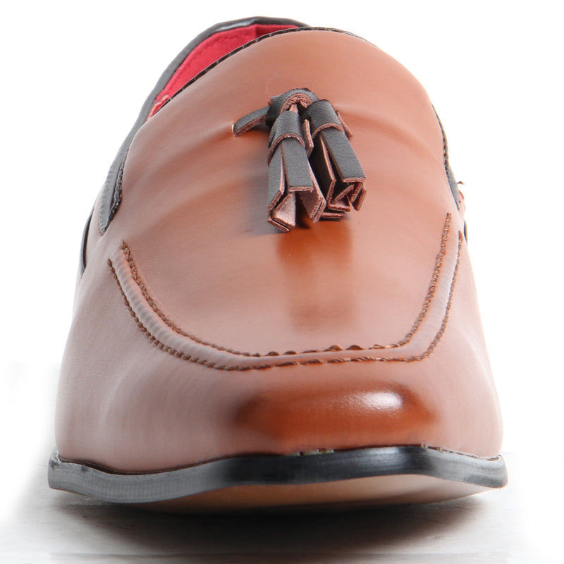 Decorative Stitch Western Heel Shoes - Jersey (Matte Brown)