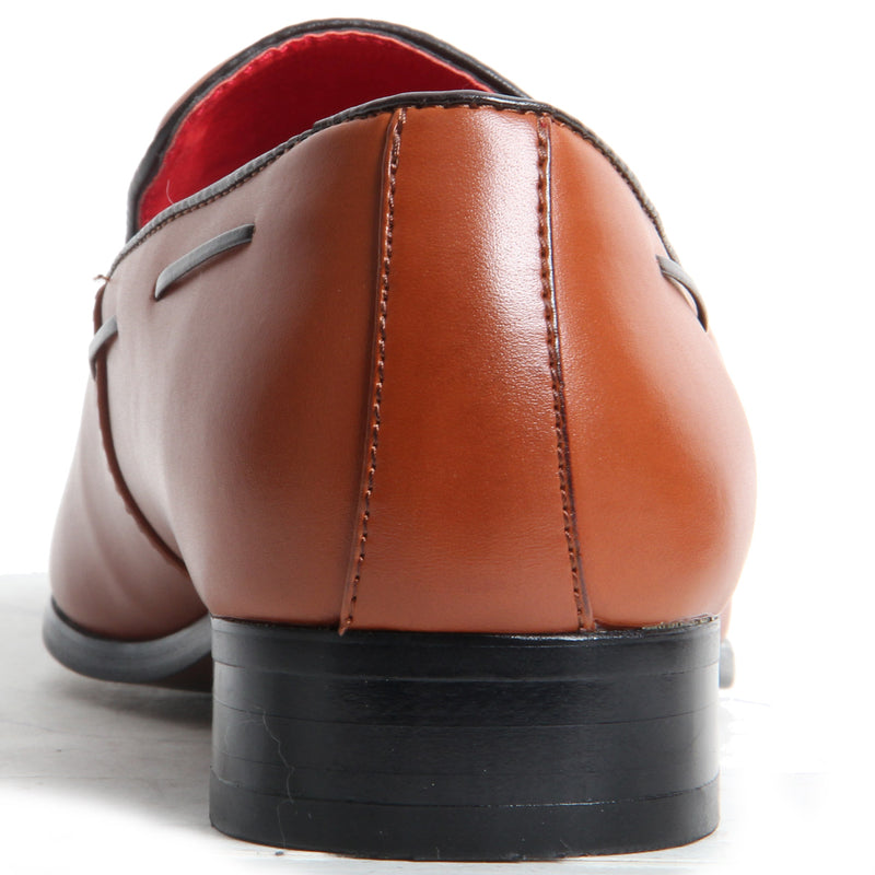 Decorative Stitch Western Heel Shoes - Jersey (Matte Brown)