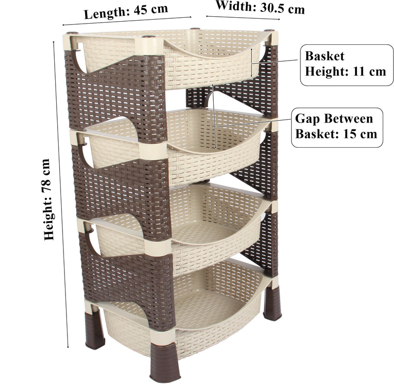4 Tier Fruit Vegetable Storage Rack Stand.