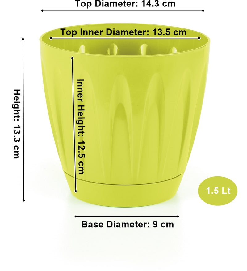 Bright Coloured Indoor / Outdoor Plant Pots with Drainage. Plastic Planters UK.