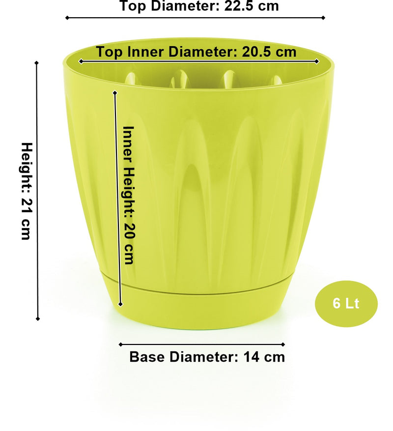Bright Coloured Indoor / Outdoor Plant Pots with Drainage. Plastic Planters UK.