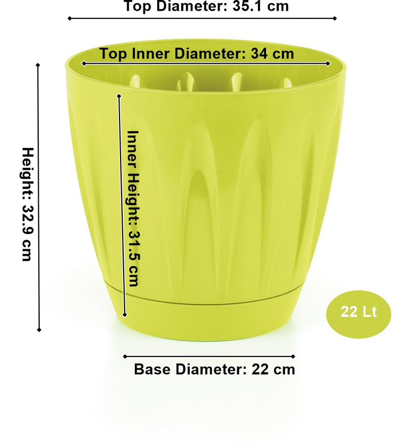Bright Coloured Indoor / Outdoor Plant Pots with Drainage. Plastic Planters UK.