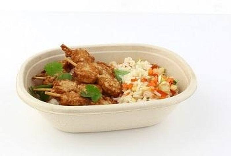 Sabert Eco Oval Street Pulp Bowl. PUL18021. (620 ml) (Box of 300)