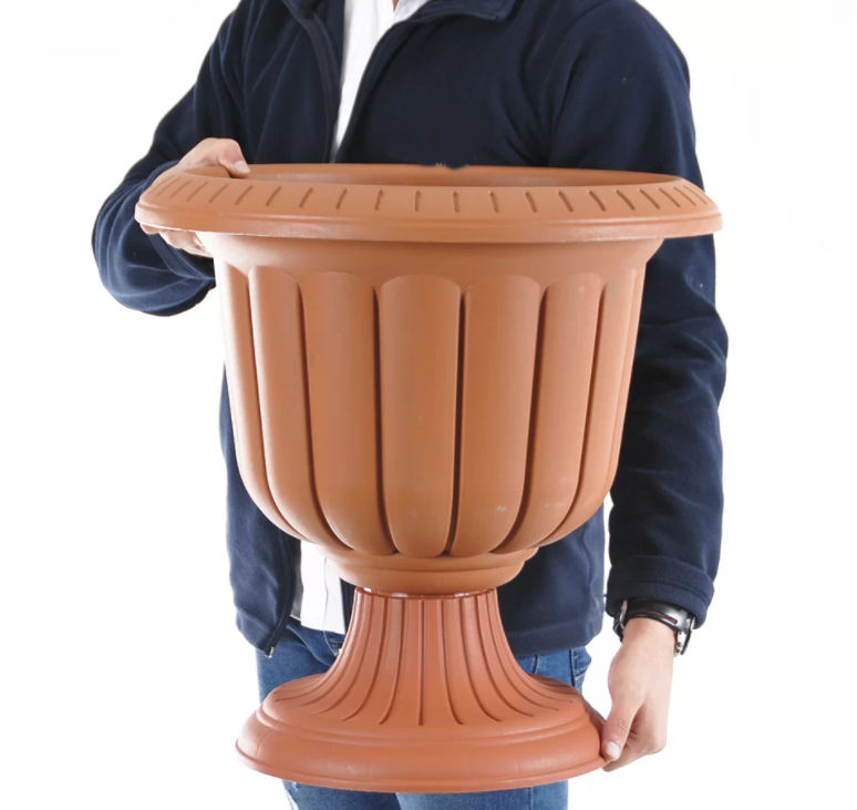 Plastic Flower Plant Pot Holder Stand. Decorative Garden URN Planter.