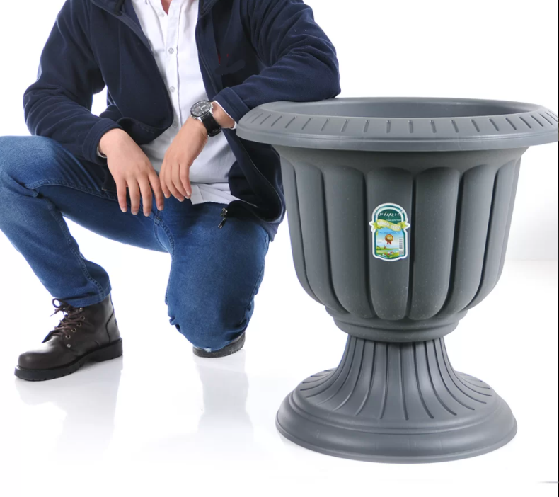 Plastic Flower Plant Pot Holder Stand. Decorative Garden URN Planter.