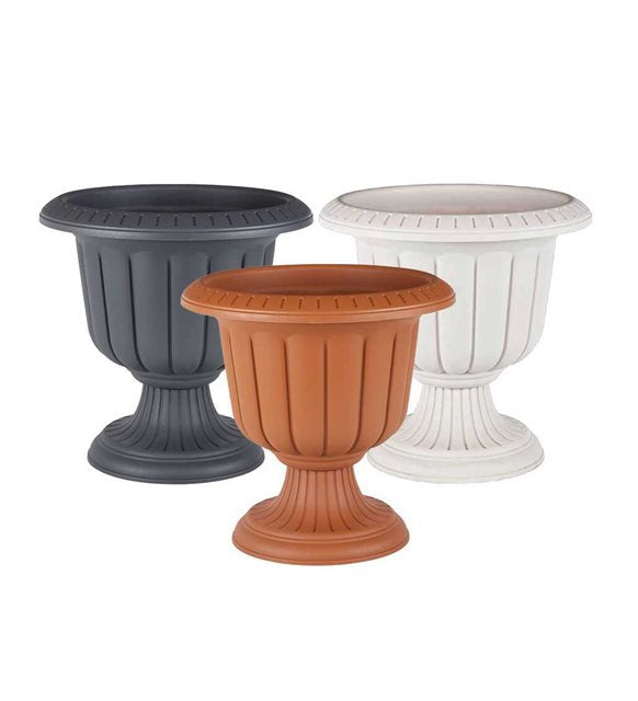 Plastic Flower Plant Pot Holder Stand. Decorative Garden URN Planter. (3 Sizes)
