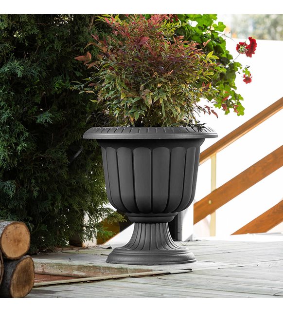 Plastic Flower Plant Pot Holder Stand. Decorative Garden URN Planter.