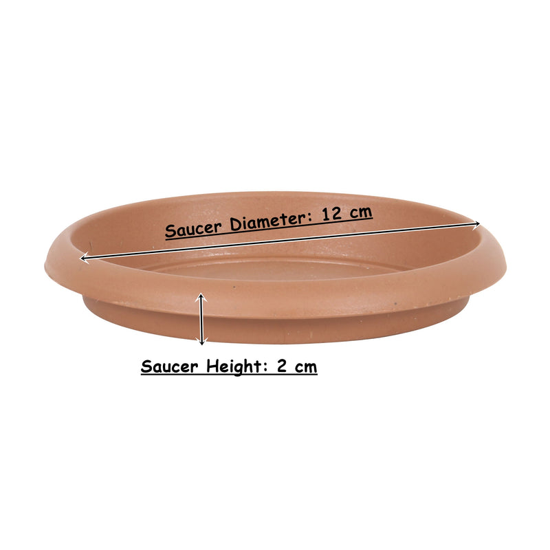 Strong Plastic Round Flower Plant Pot and Saucer