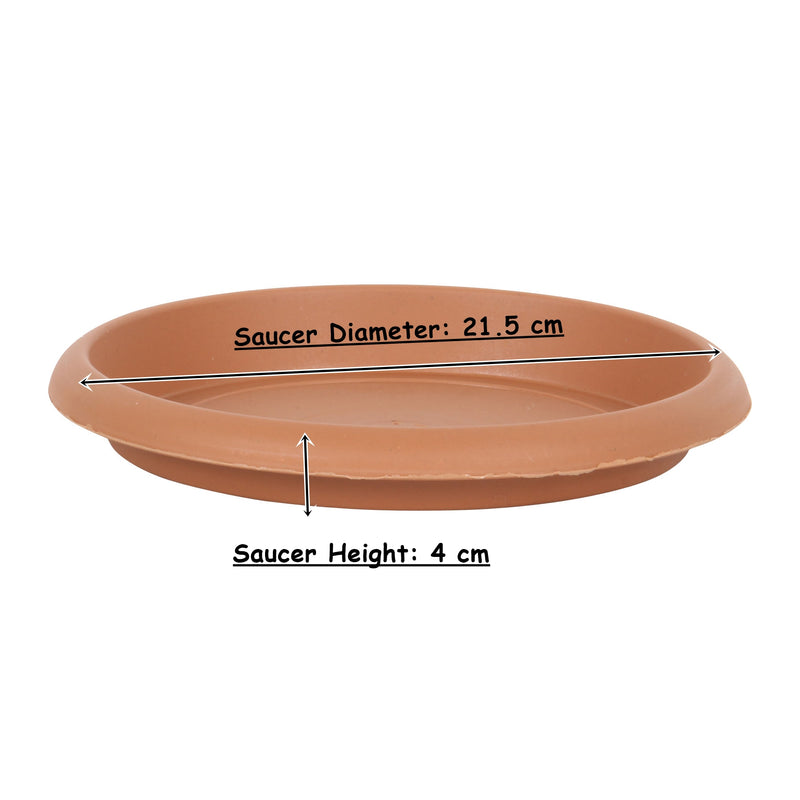 Strong Plastic Round Flower Plant Pot and Saucer