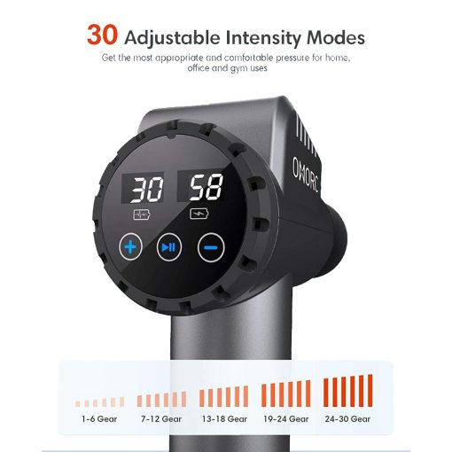 Muscle Massage Gun. Deep Tissue Massager. 6 Heads 30 Speeds. Cordless Portable.