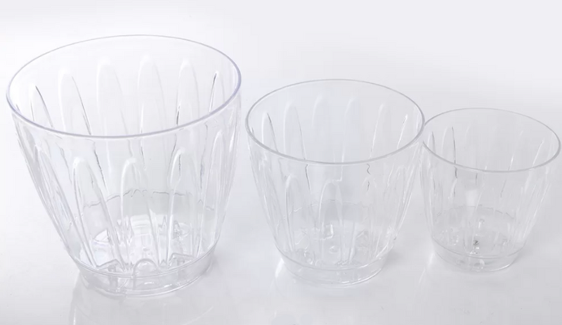 Transparent Orchid Pot. Strong Plastic Flower Pot. (0.7 Lt / 1.5 Lt / 3 Lt).
