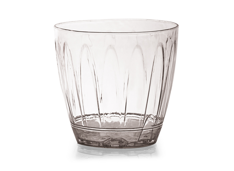 Clear Orchid Pot and Saucer. Strong Plastic Transparent Flower Pot. (3 Lt)