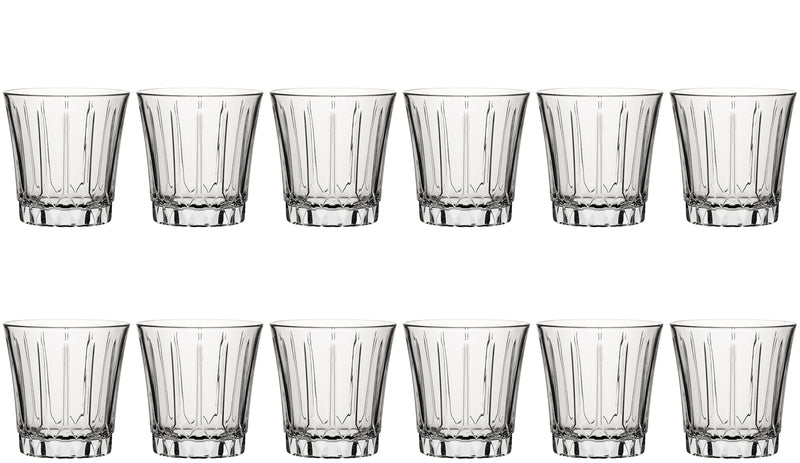 Clear Whisky Drinking Tumbler Glasses. ( Set of 12 ) 295 ml.