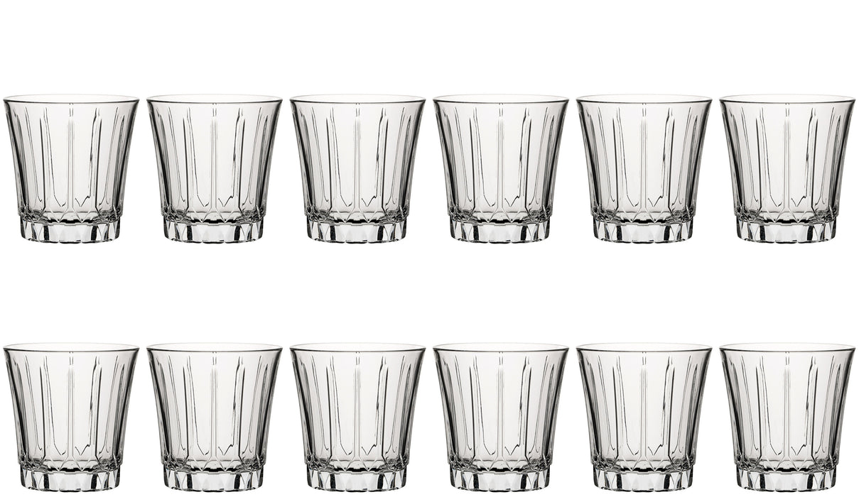 Clear Whisky Drinking Tumbler Glasses. ( Set of 12 ) 295 ml.