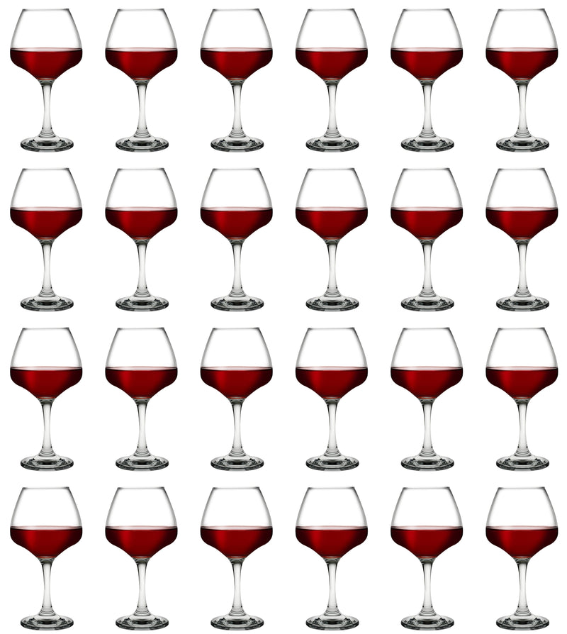 Large Wine Glasses Set. Stemware Red Wine Goblets. (Pack of 24) (390 cc/ml).