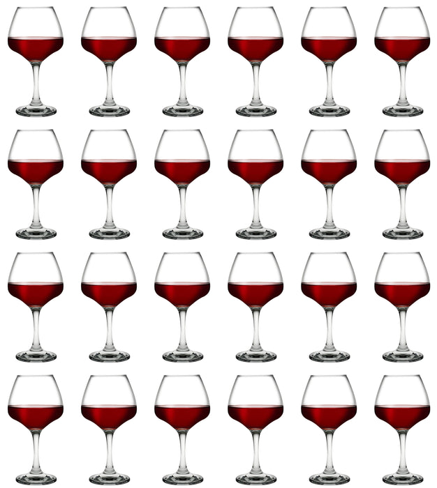 Large Wine Glasses Set. Stemware Red Wine Goblets. (Pack of 24) (390 cc/ml).