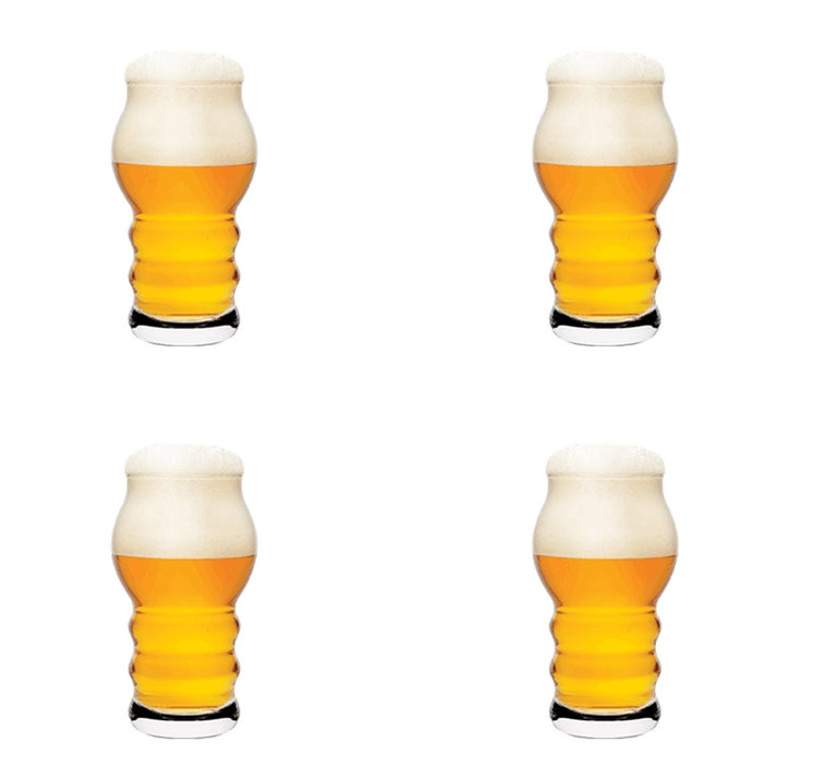 Craft Beer Glasses. Lager / IPA Beer Glass. Ale Craft Glass. (Pack of 4)(435 ml)