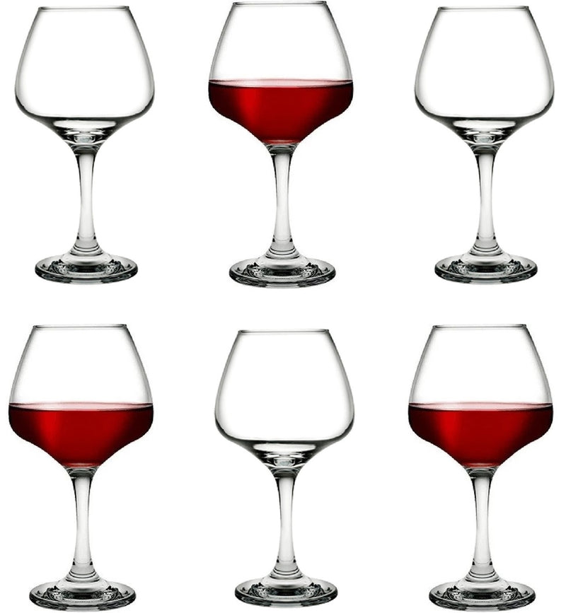 Large Wine Glasses Set. Stemware Red Wine Goblets. (Pack of 6) (455 cc/ml).
