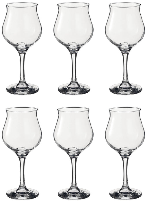 Wine Glasses Set. Stemware Red / White Wine Goblets. (Pack of 6) (305 cc/ml).