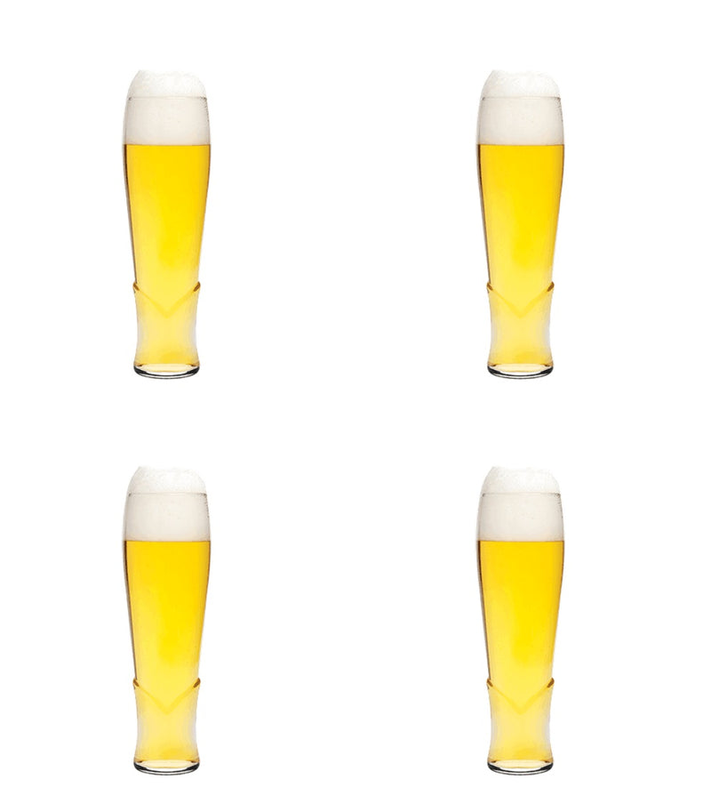 Wheat Craft Beer Glasses. Lager Beer Glass. Ale Craft Glass. (Pack of 4)(455 ml)