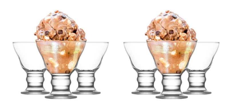 Ice Cream Glasses Bowl. Sundae Dishes. Desert Fruit Prawn Cocktail Bowl. (Pack of 6)