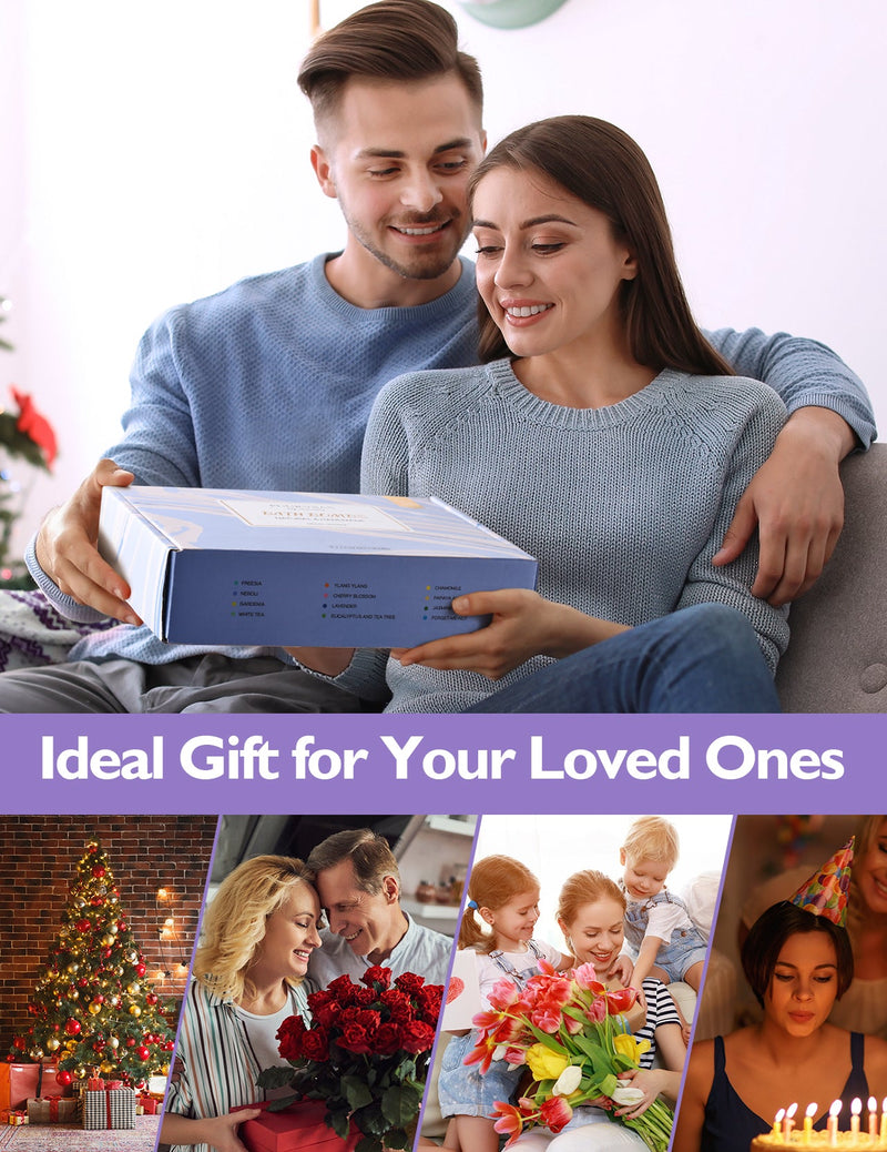 Bath Bombs. Assorted Fragrances Pack of 12 Bath Salt. Organic&Handmade. Gift Set