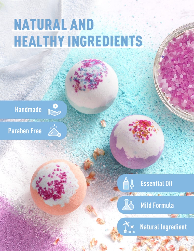 Bath Bombs. Assorted Fragrances Pack of 12 Bath Salt. Organic&Handmade. Gift Set