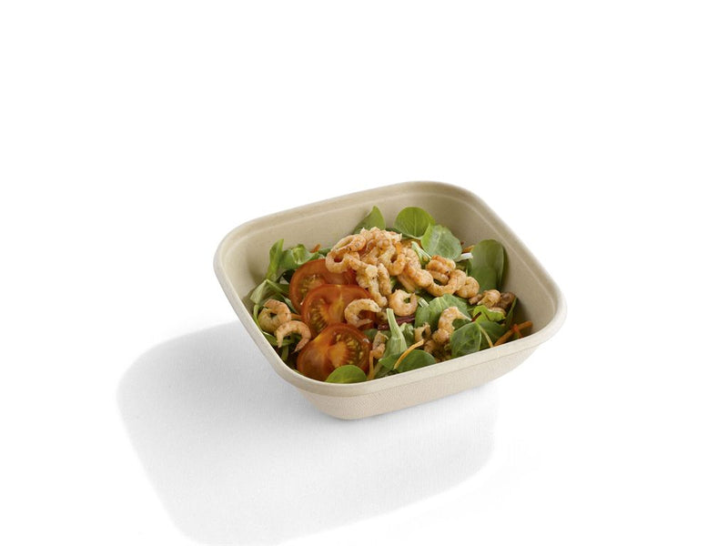 Sabert Square Base Pulp Bowl. PUL14124.(750ml) (17 x 17 cm) (Box of 300)