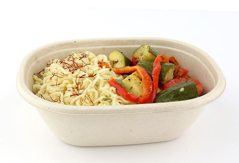 Sabert Eco Oval Street Pulp Bowl. PUL18026. (770 ml) (Box of 150)