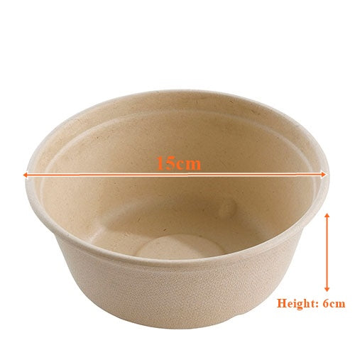 Sabert Round Pulp Bowl. PUL46016.(500ml) (Box of 500)