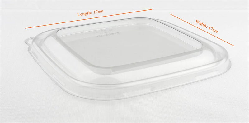 Sabert rPet Lid For Square Base Pulp Bowl. PUL54124. (Box of 300)