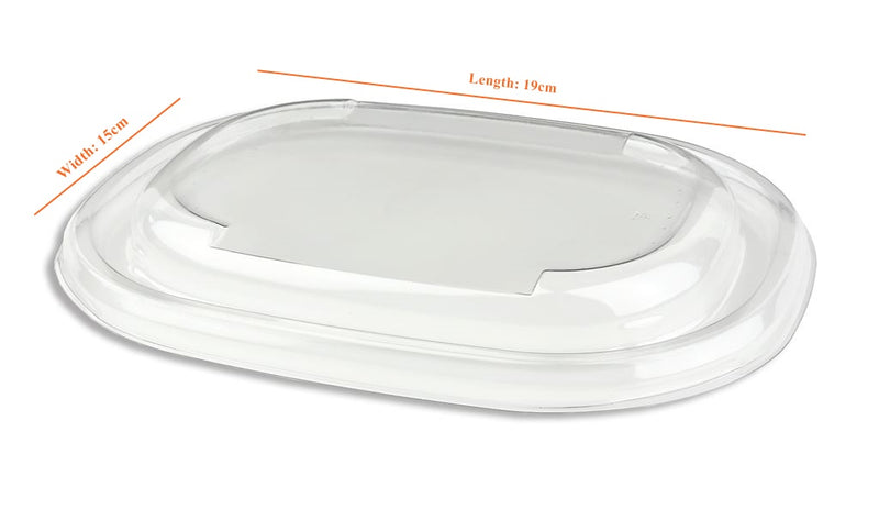 Sabert rPet Lid For Oval Eco Street Pulp Bowl. PUL58021. (Box of 300)