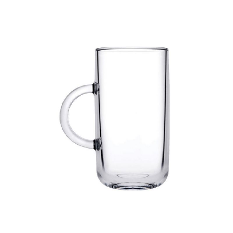 Glass Coffee Mugs. Tea Coffee Cups with Handle. Glass Mug. (Pack of 6) (270 ml)