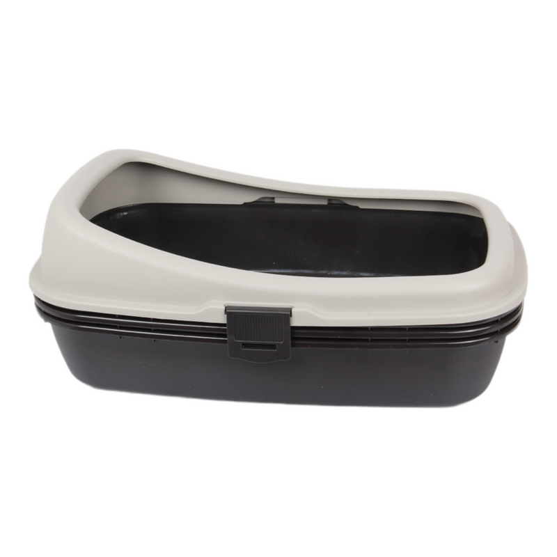 Cat Litter Tray with Sieve. Sifting Litter Box. (Beige & Brown)