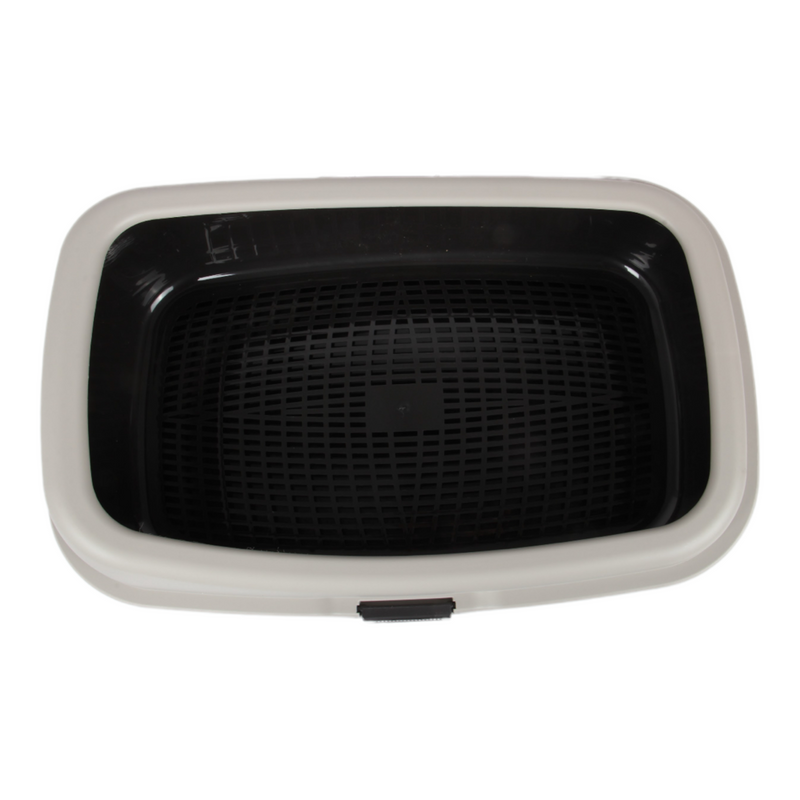 Cat Litter Tray with Sieve. Sifting Litter Box. (Beige & Brown)